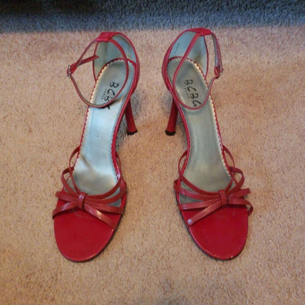 Bcbg paris strappy red heels